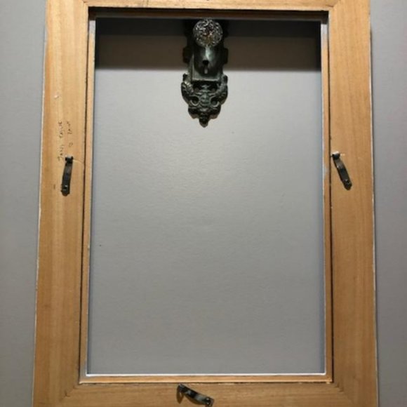 Solid Wood Wall Hanging Photo or Art Work Frame - Farmhouse White over Gray base - Picture 3 of 4